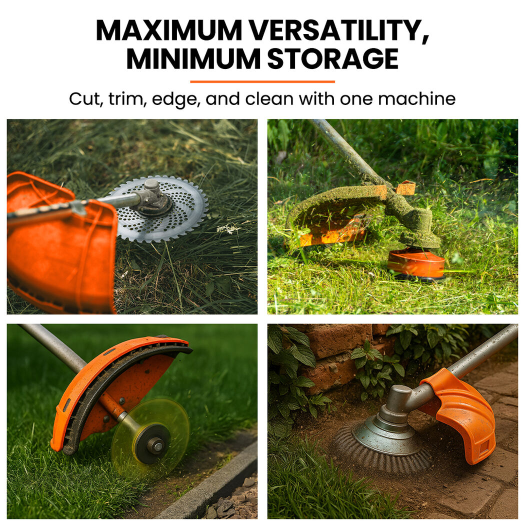 62cc 7in1 Brush Cutter Long Reach Garden Multi-Tool , Pole Trimmer, Hedge & Line Trimmer, 12