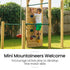 Ultimate Outdoor Monkey Bars Playset Frame, with Climbing Wall, Disc Swing, Rope Ladder