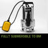 1500W Submersible Dirty Water Pump Bore Tank Well Steel Automatic Clean