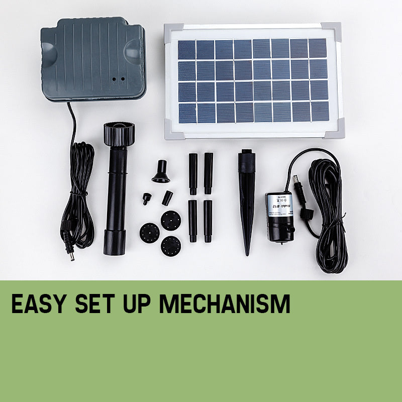 25W Solar Powered Fountain Submersible Water Pump with Battery Pond Kit Garden