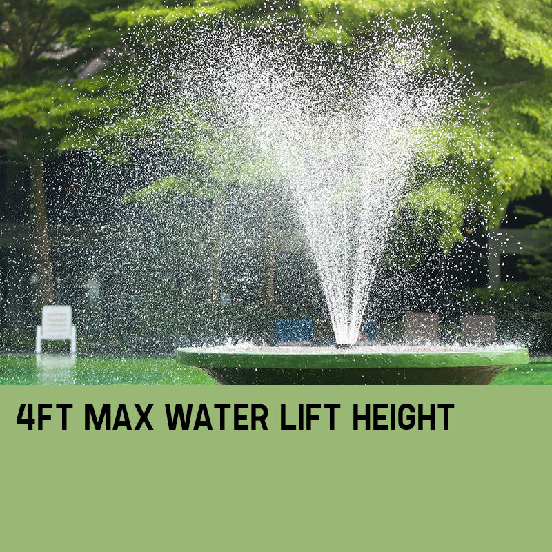 25W Solar Powered Fountain Submersible Water Pump with Battery Pond Kit Garden