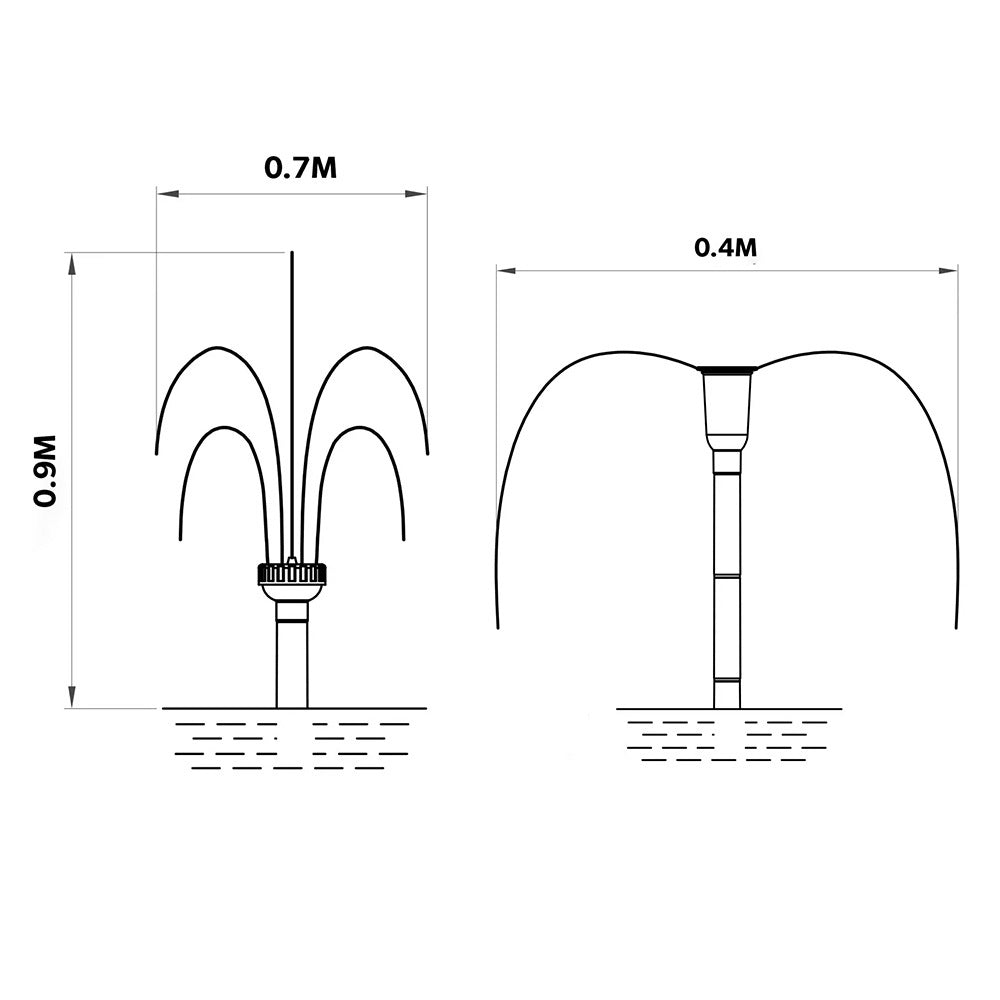 10W Solar Powered Water Fountain Pump Pond Kit with Eco Filter Box