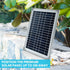 20W Solar Fountain Pump Garden Water Pool Pond Kit with Eco Filter Box
