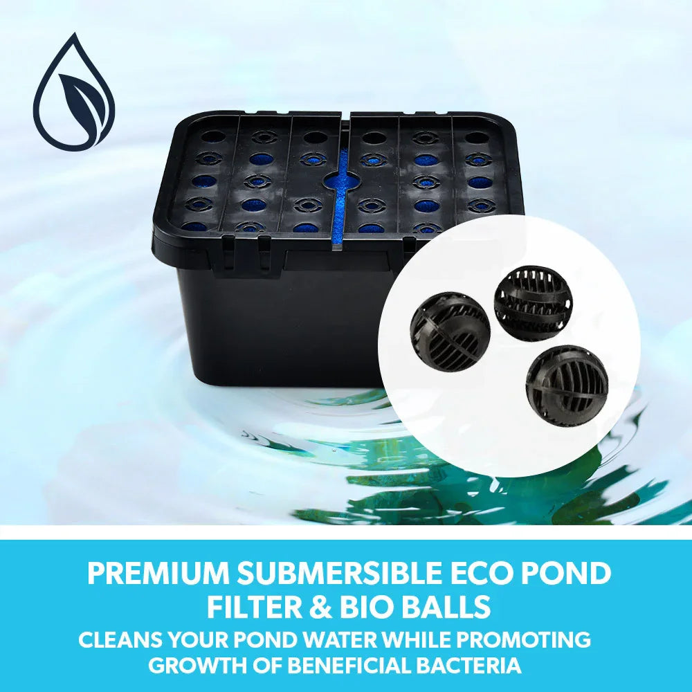 20W Solar Fountain Pump Garden Water Pool Pond Kit with Eco Filter Box