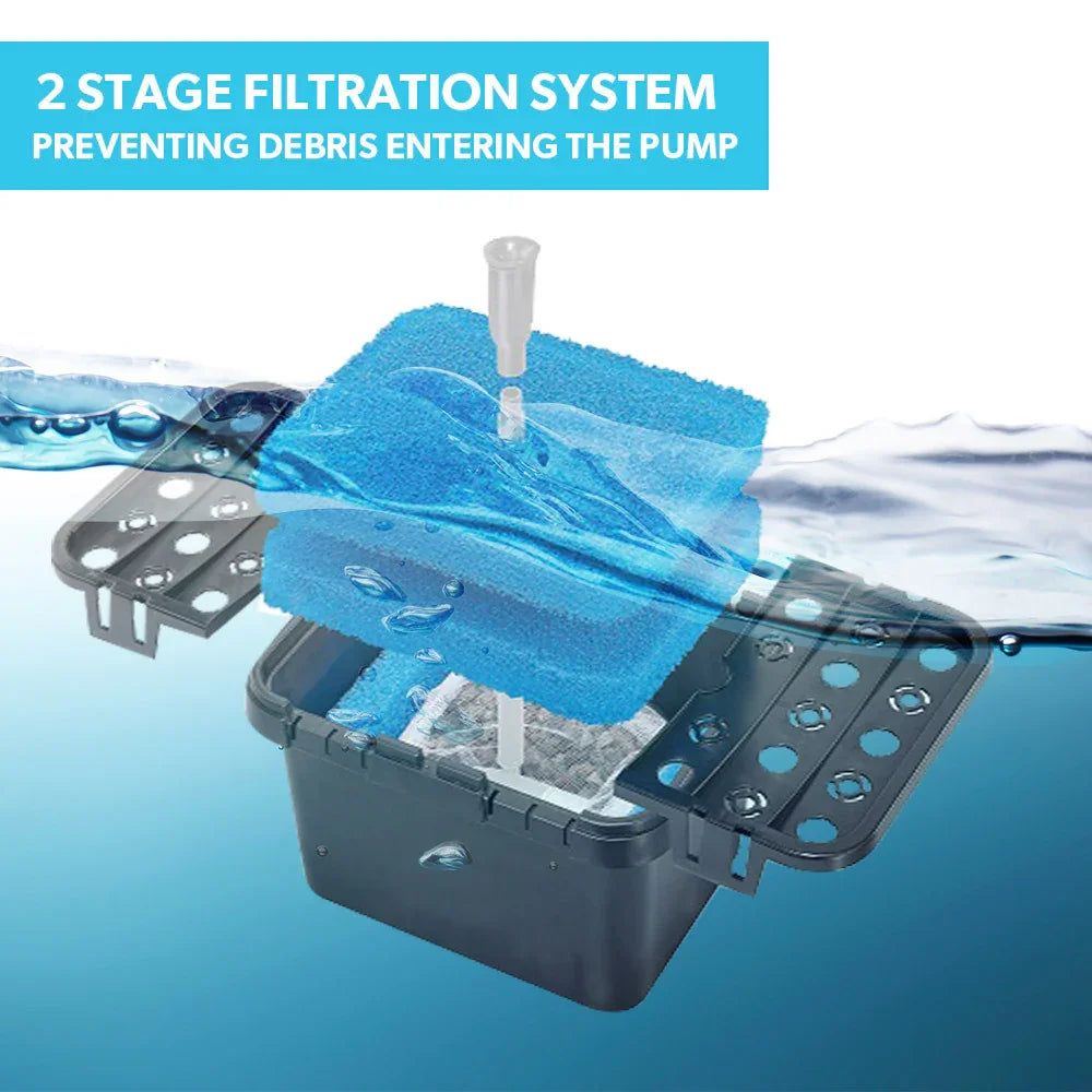 20W Solar Fountain Pump Garden Water Pool Pond Kit with Eco Filter Box