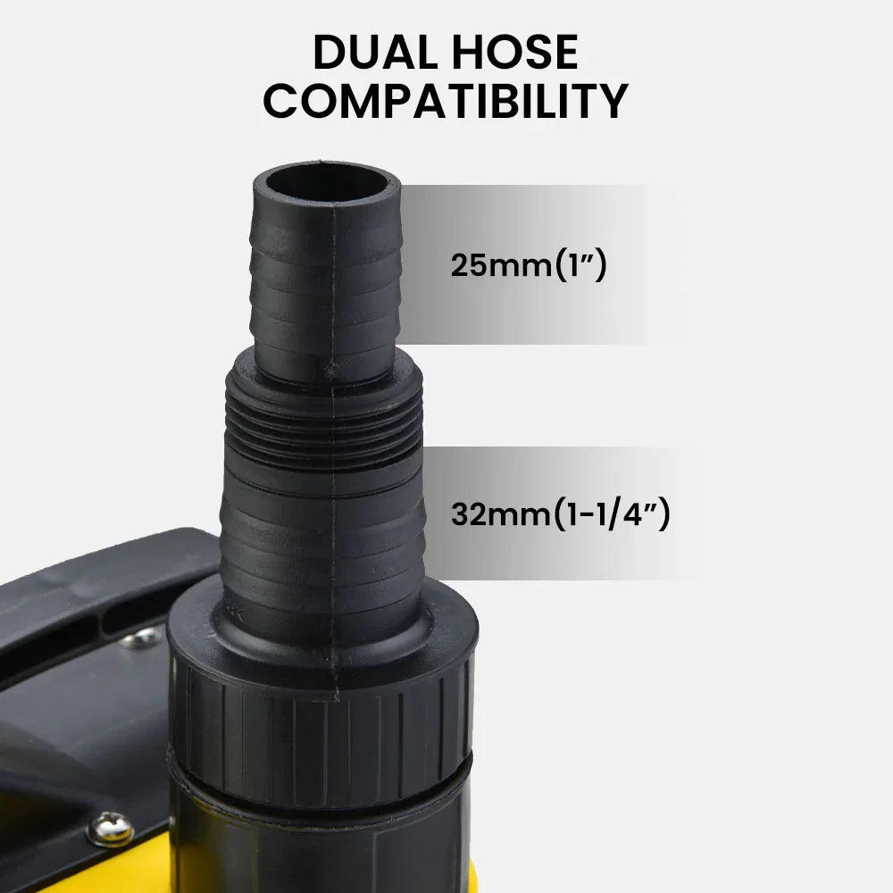 Tight Access Clean/Grey Water Submersible Sump Pump, Integrated Float Switch