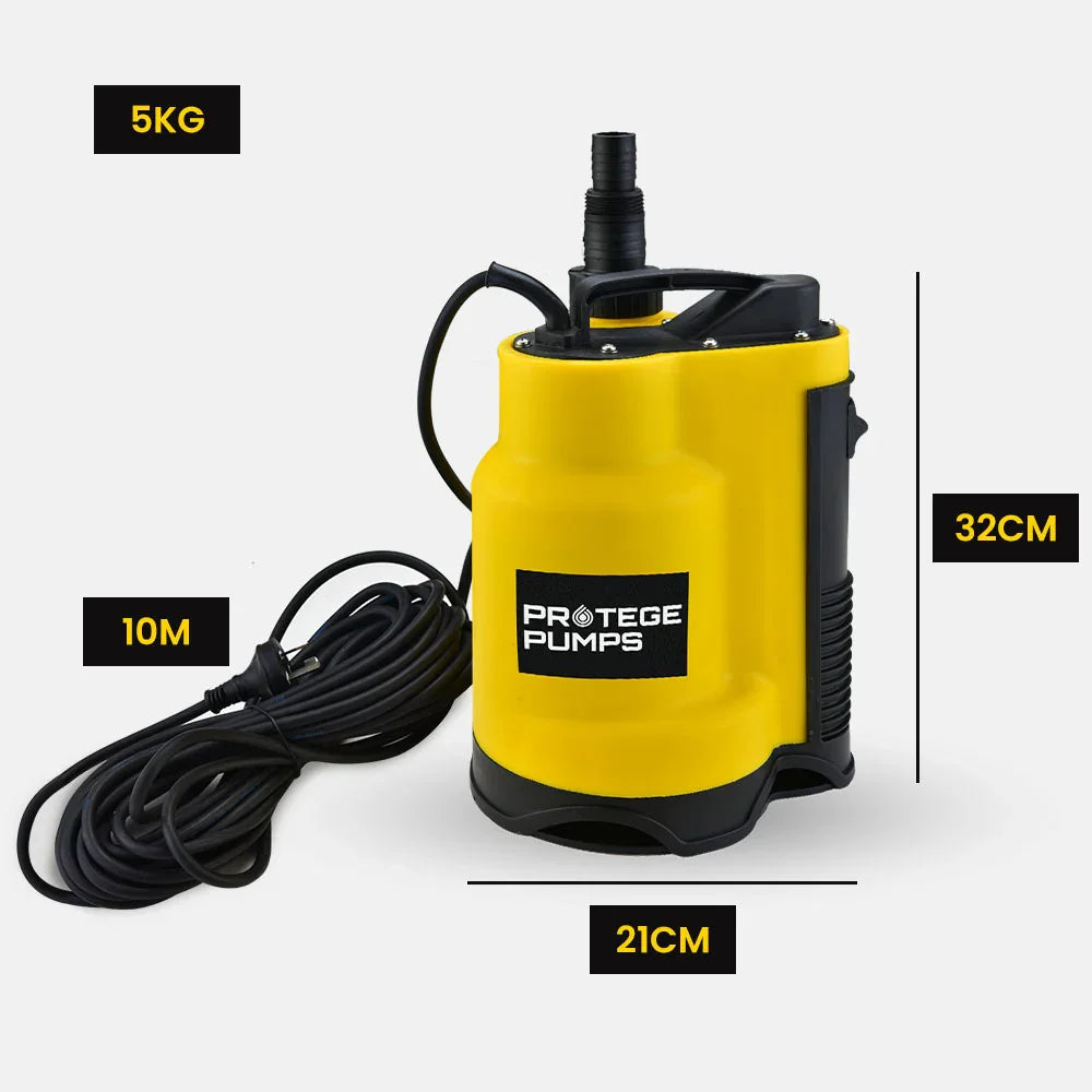 Tight Access Dirty Water Submersible Sump Pump, Integrated Float Switch