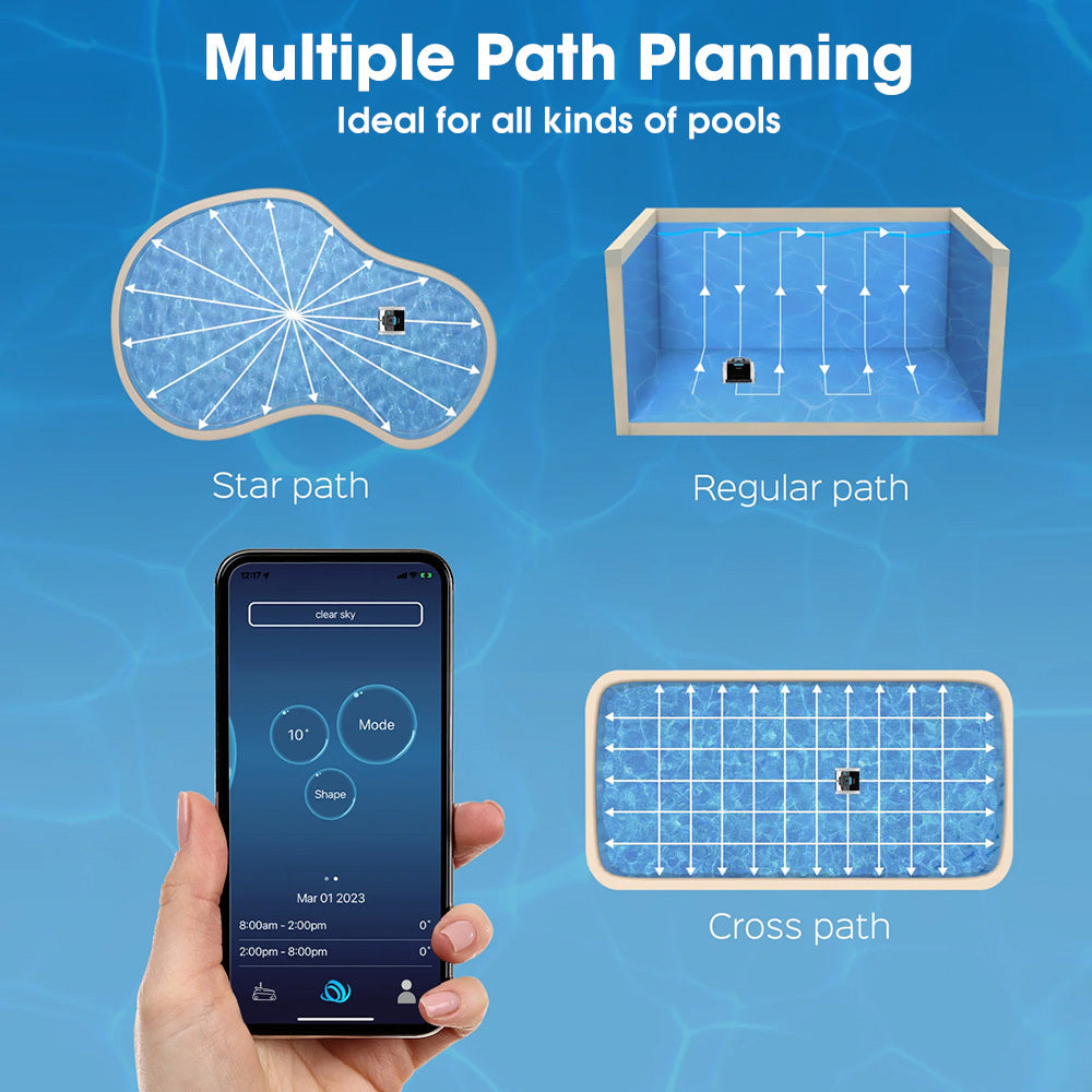 Osprey 700 Pro Cordless Robotic Pool Cleaner, Automatic Wall Climbing Vacuum with Strong Suction, Intelligent Path Planning, 90 Min Runtime, Quick Charge, Ideal for Above/In-ground Pools