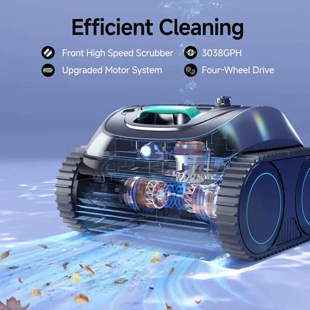 C1 Cordless Robotic Pool Cleaner, with APP Control, Auto Vacuum Robot, Wall & Waterline Cleaning, Above Ground Inground up to 150sqm