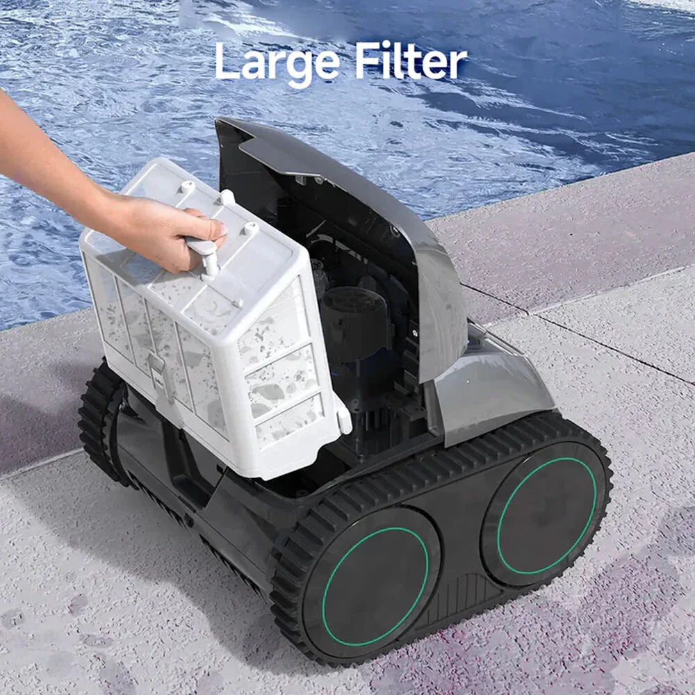 C1 Cordless Robotic Pool Cleaner, with APP Control, Auto Vacuum Robot, Wall & Waterline Cleaning, Above Ground Inground up to 150sqm