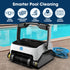 Grampus 800 Robotic Pool Cleaner, Automatic Vacuum with Quick Clean, Wall Climbing Capability, Powerful Triple Motors, Large Filter Baskets, Ideal for Large In-Ground Pools