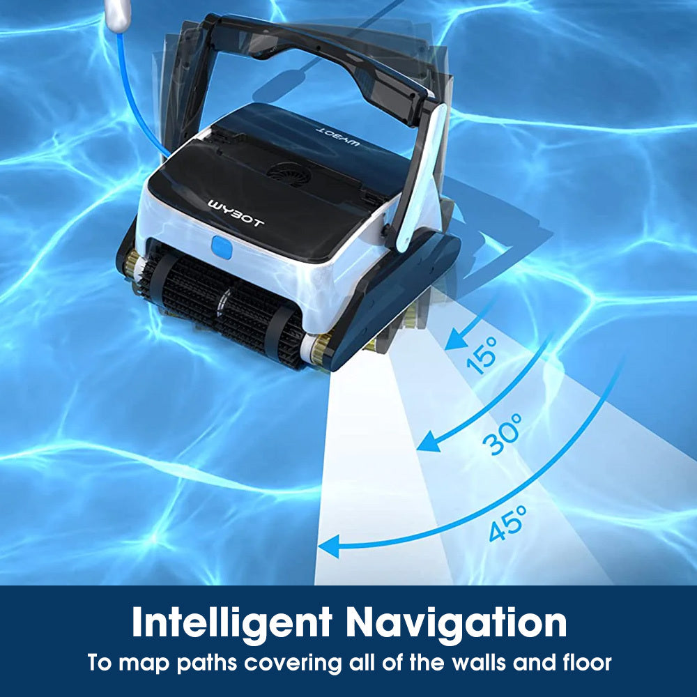 Grampus 800 Robotic Pool Cleaner, Automatic Vacuum with Quick Clean, Wall Climbing Capability, Powerful Triple Motors, Large Filter Baskets, Ideal for Large In-Ground Pools