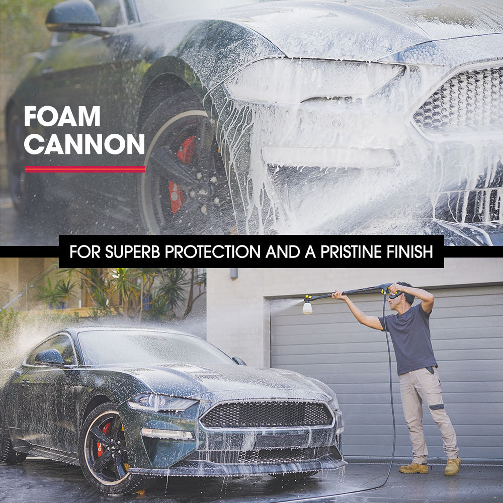 RX530 Electric High Pressure Washer, 2400PSI 3 Nozzles, Brush Head Cleaner, Detergent Bottle