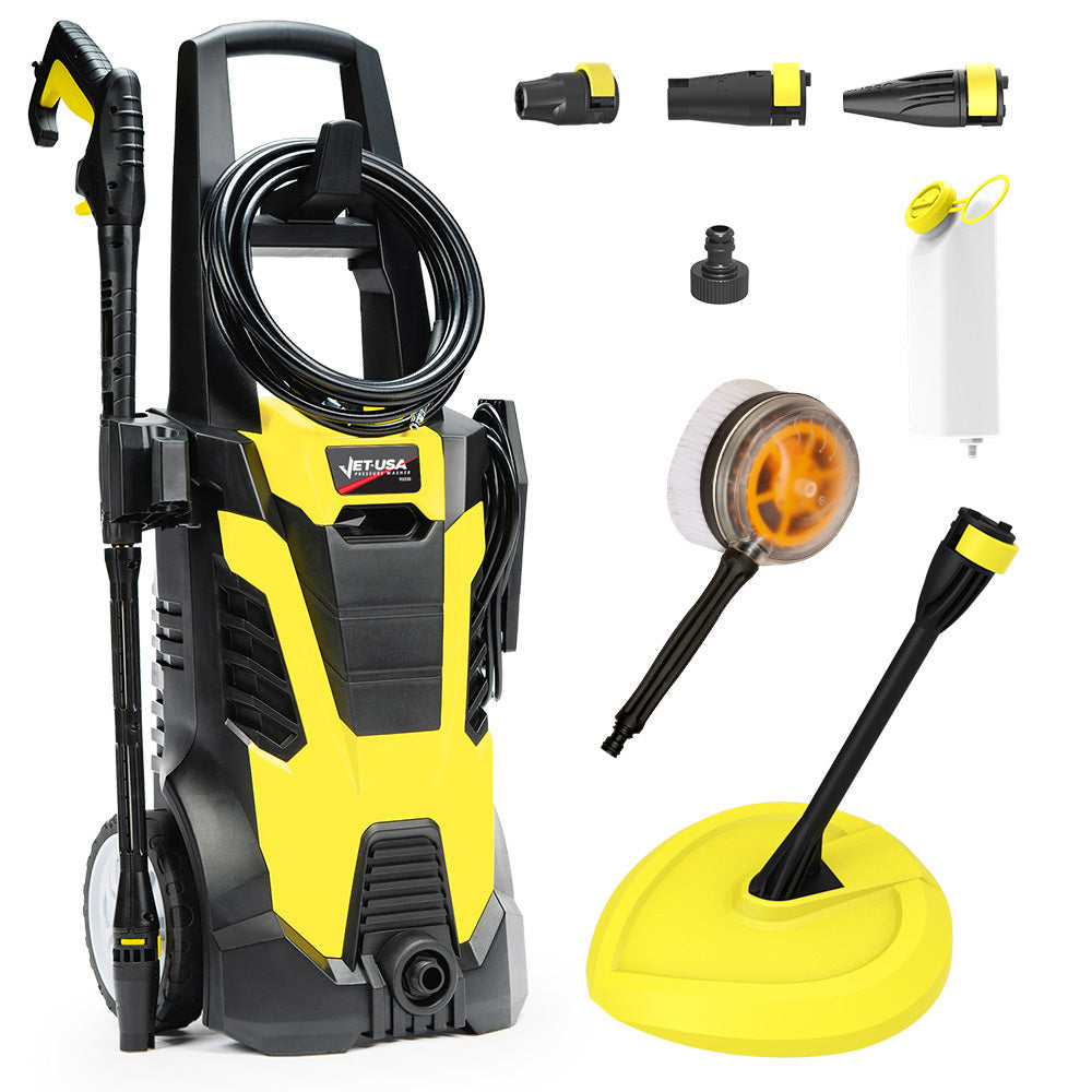 RX540s Electric High Pressure Washer, 2900PSI 2 Nozzles, Brush Head, Deck Cleaner, Detergent Bottle