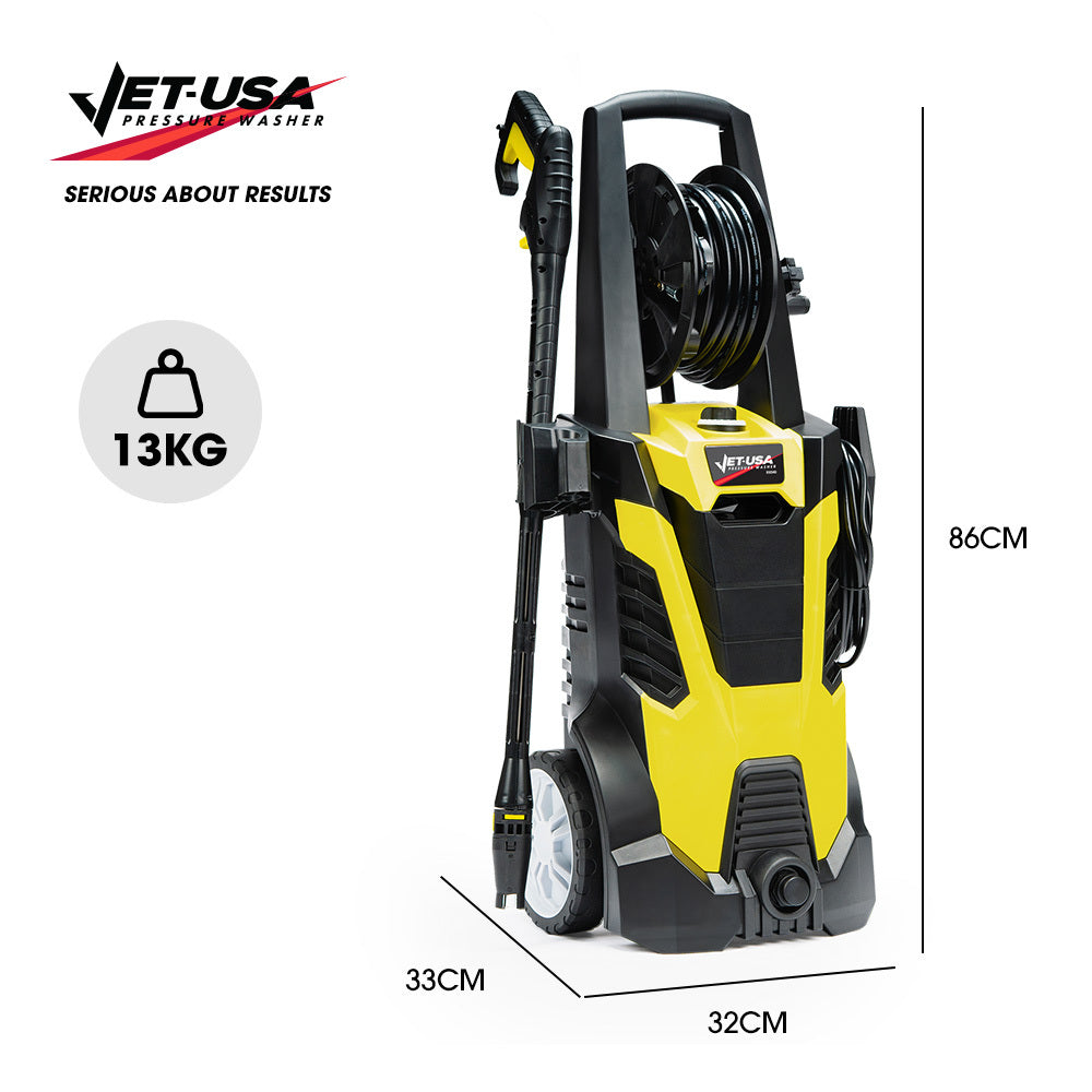 RX540 Electric High Pressure Washer, 2800PSI 2 Nozzles, Brush Head, Deck Cleaner, Detergent Bottle, 10M Hose