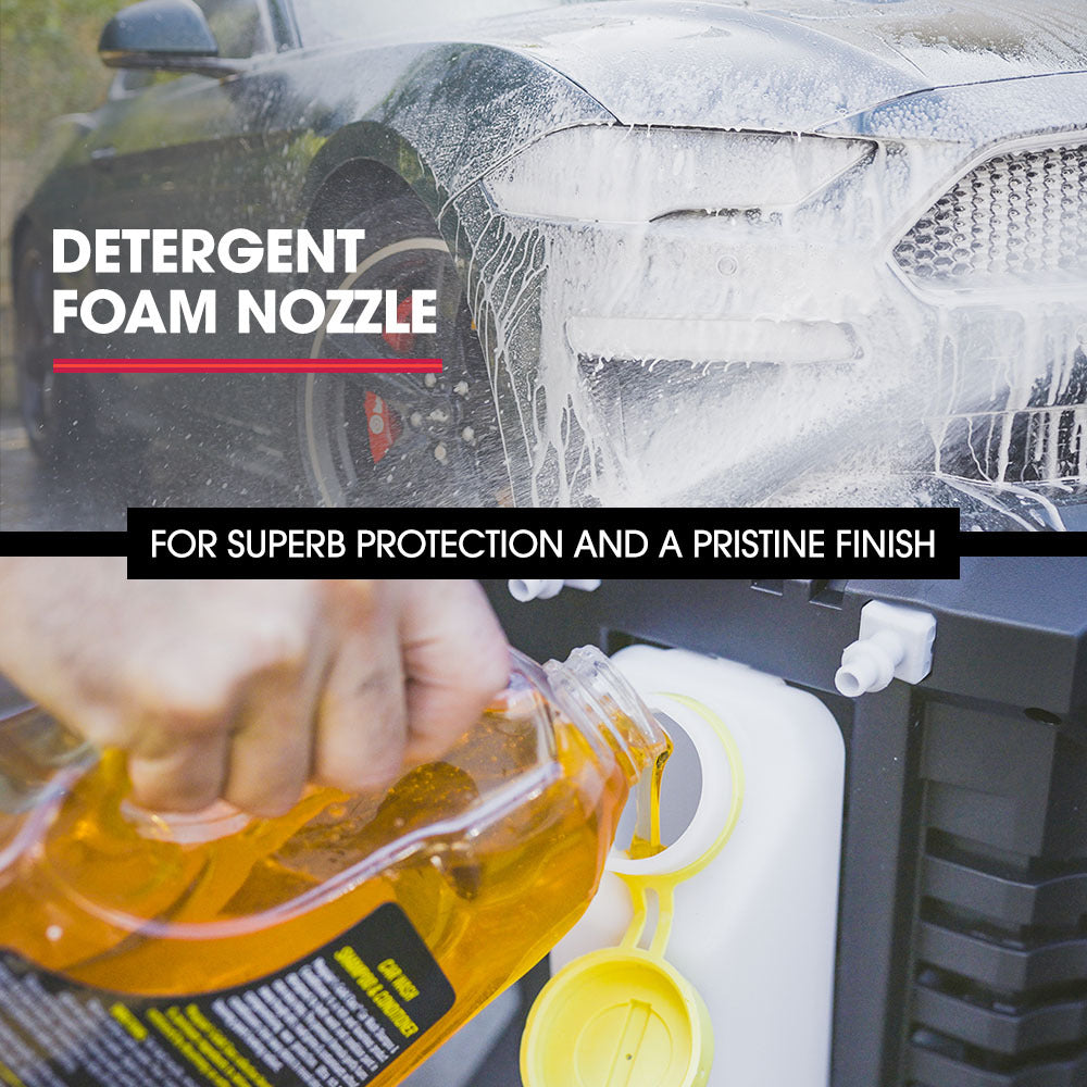 RX540 Electric High Pressure Washer, 2800PSI 2 Nozzles, Brush Head, Deck Cleaner, Detergent Bottle, 10M Hose