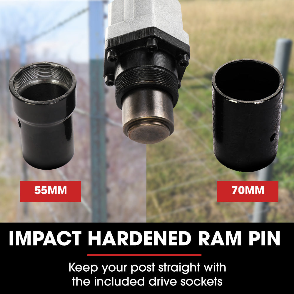 52cc 2-Stroke Petrol Post Driver with 2 Drive Sockets