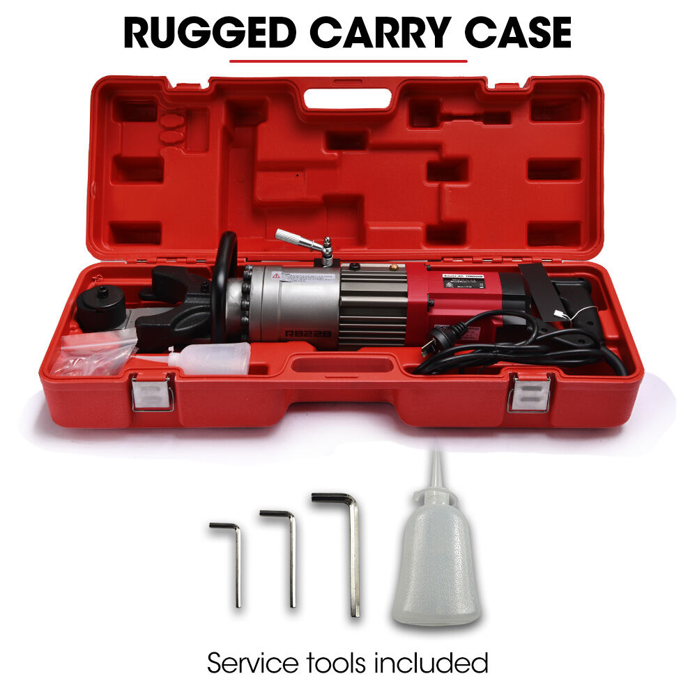 10-22mm 1200W Heavy-Duty Electric Hydraulic Rebar Bender, Carry Case