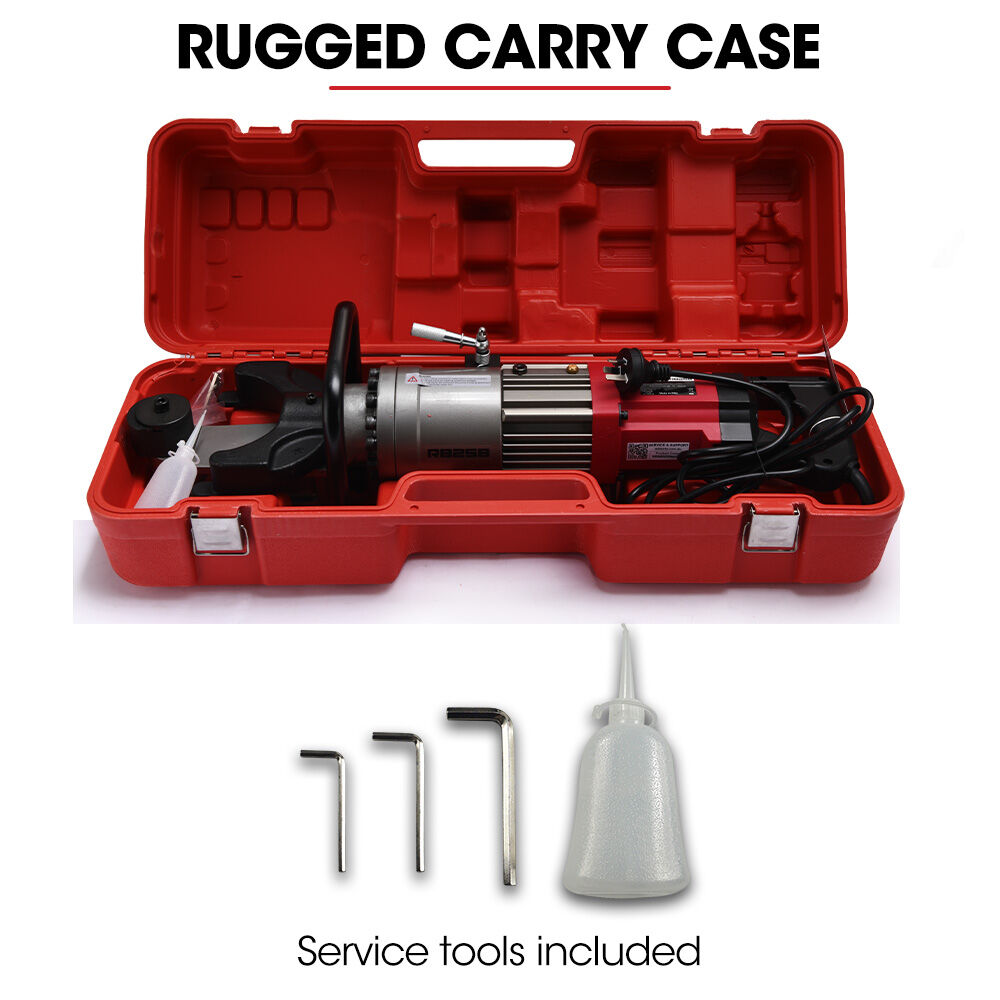 16-25mm 1200W Heavy-Duty Electric Hydraulic Rebar Bender, Carry Case