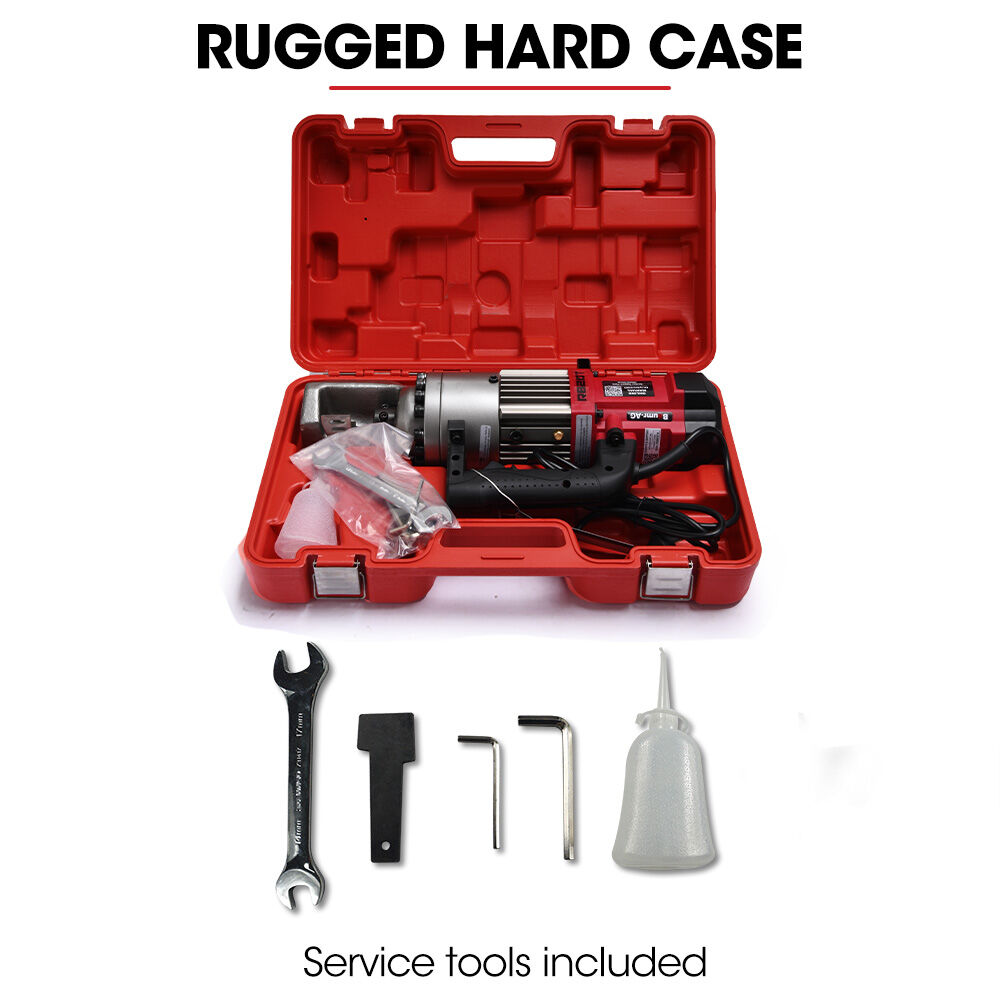 4-20mm 1000W Heavy-Duty Electric Hydraulic Rebar Cutter, 3 Sec Cycle, Carry Case