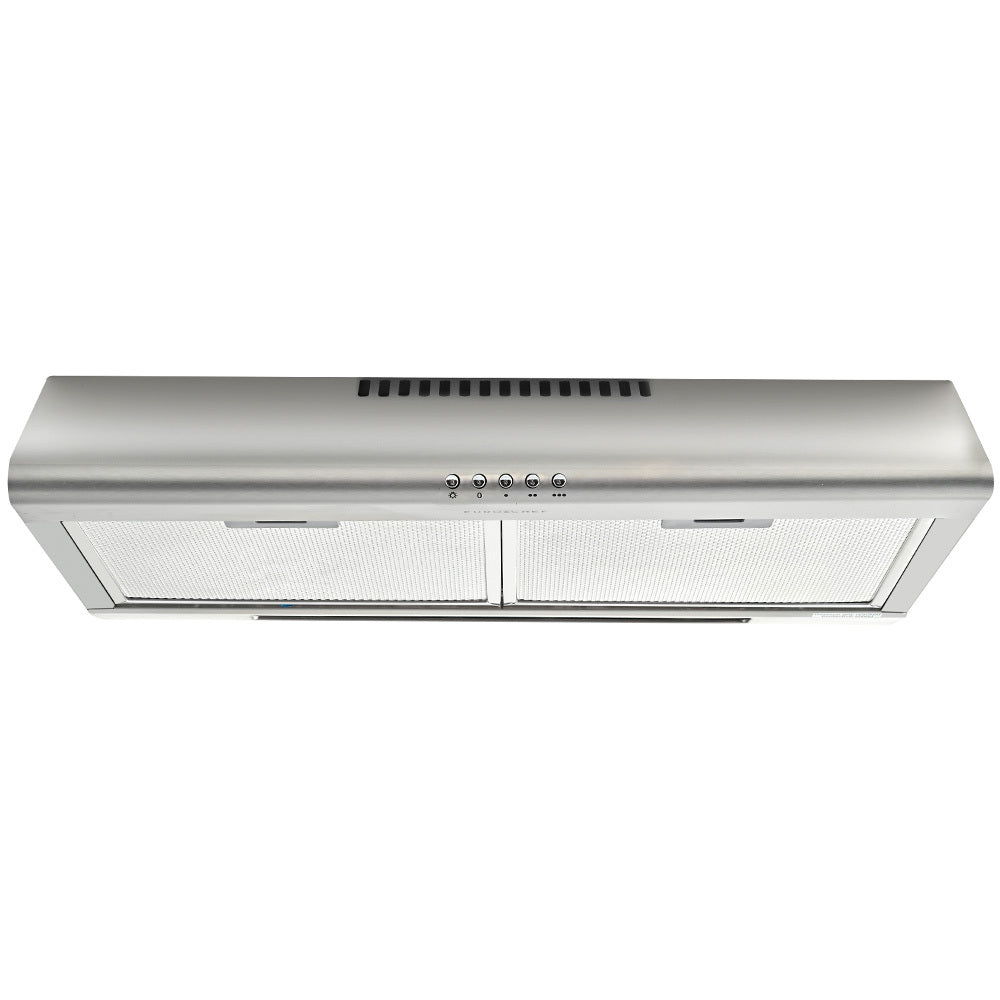 60cm Fixed Stainless Steel Rangehood, Quiet 3-Speed, 4-Layer Dishwashable Filters, Halogen Lights EFR60S