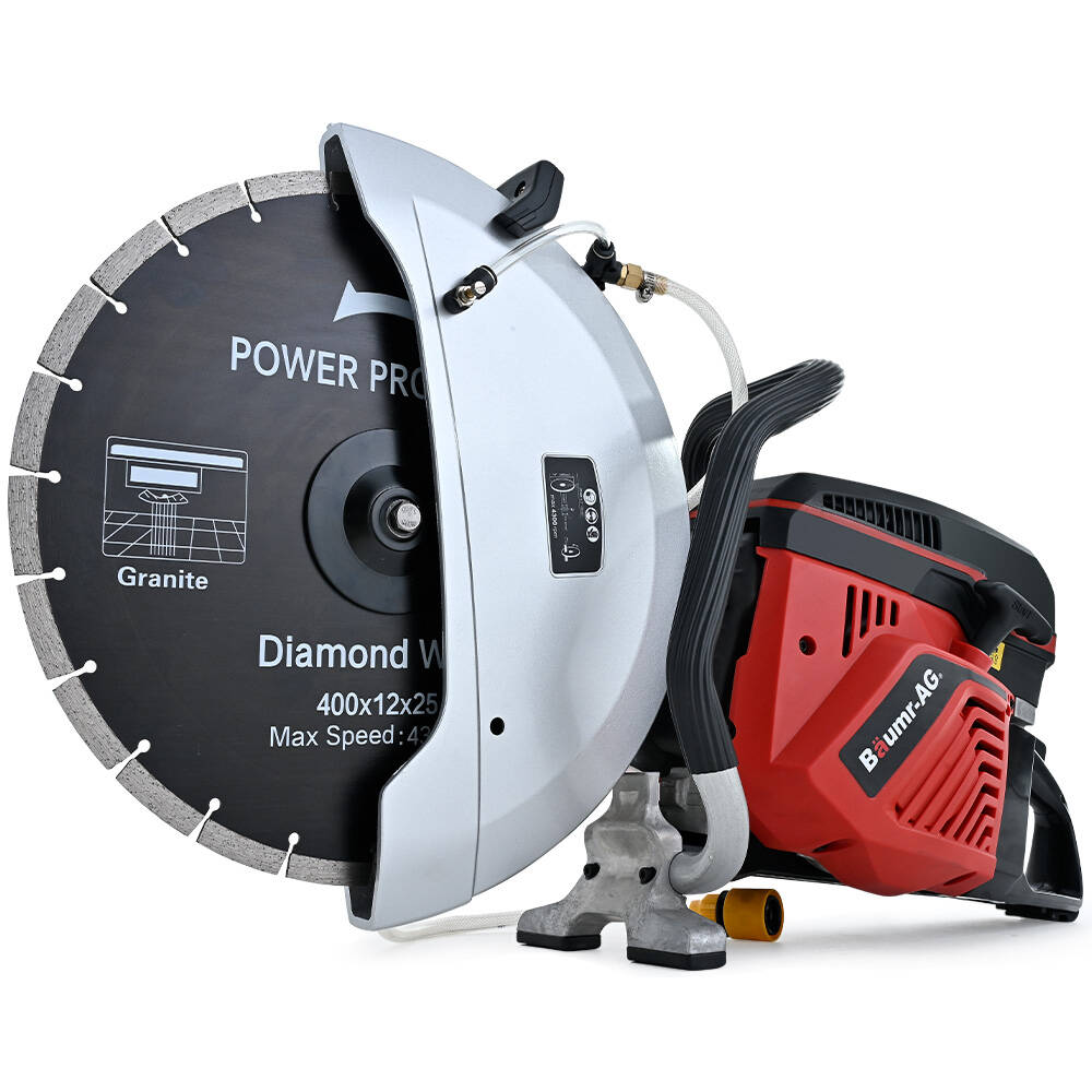 400mm Professional Concrete Demolition Saw 94cc 2-Stroke, Wet and Dry Demo Cutting, 16