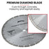 350mm Professional Concrete Demolition Saw 74cc 2-Stroke, Wet and Dry Demo Cutting, 14" Diamond Blade, Anti-Vibration System