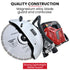 350mm Professional Concrete Demolition Saw 74cc 2-Stroke, Wet and Dry Demo Cutting, 14" Diamond Blade, Anti-Vibration System