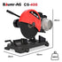2400W 400mm 16" Metal Cut Off Cold Saw, Commercial Grade, Brushless Motor, Soft Start, 45 Degree Mitre Chop