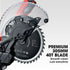 BAUMR-AG 305mm Dual Bevel Sliding Compound Mitre Drop Saw and Adjustable Stand Combo