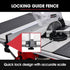 2000W 255mm 10" Compound Table Saw, with Stand, Expandable Worktop, Vacuum Port, 45 Degree Bevel, +/- 45 Degree Mitre, Anti-tip