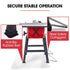 2000W 255mm 10" Compound Table Saw, with Stand, Expandable Worktop, Vacuum Port, 45 Degree Bevel, +/- 45 Degree Mitre, Anti-tip