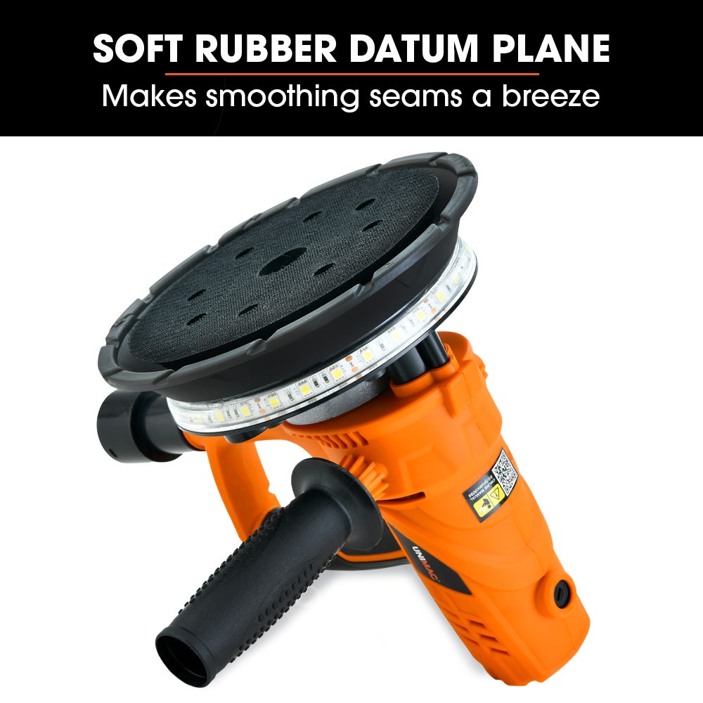 180mm 850W Handheld Drywall Sander, Electric Dry Wall Sanding Machine, with Automatic Vacuum System, LED Worklight, 6x Sanding Discs