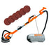 225mm 750W Telescopic Long Reach Dry Wall Sander Kit, Foldable, Vacuum System, LED Worklight, 6x Sanding Discs