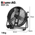 24" 610mm 260W Industrial Mobile Floor Drum Fan, Tilting, Large, Commercial, Heavy-duty Frame, EESS Certified