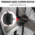 24" 610mm 260W Industrial Mobile Floor Drum Fan, Tilting, Large, Commercial, Heavy-duty Frame, EESS Certified
