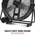 24" 610mm 260W Industrial Mobile Floor Drum Fan, Tilting, Large, Commercial, Heavy-duty Frame, EESS Certified