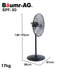30" 762mm 300W Industrial Pedestal Fan, Large, Commercial, Heavy-duty, 3 Speed, EESS Certified