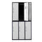 6 Door Metal Storage Cabinet Lockers for Gym Office - Black and Grey