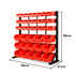 39 Parts Bin Rack Storage System Floor Mount - Red