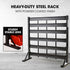 39 Parts Bin Rack Storage System Floor Mount - Red