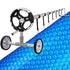 Aurelaqua Pool Roller Cover and 6x3.2m Solar Blanket 400 Micron, Blue