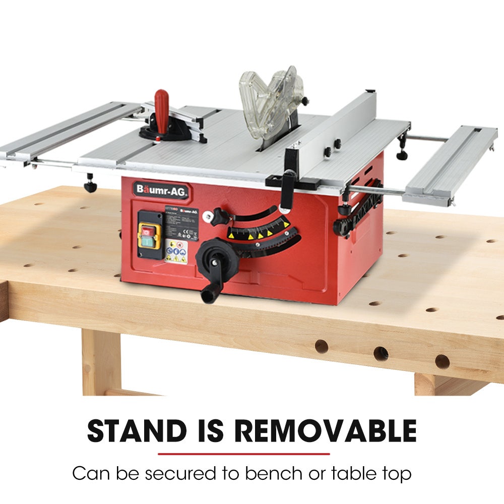 2000W 254mm Corded Table Saw with Stand, Extendable, Laser Guide