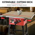 2000W 254mm Corded Table Saw with Stand, Extendable, Laser Guide