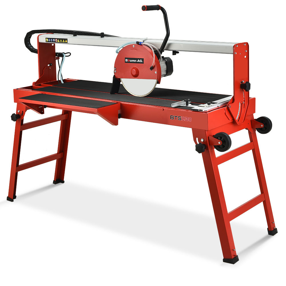 1500W Electric Tile Saw Cutter with 300mm (12") Blade, 920mm Cutting Length, Side Extension Table