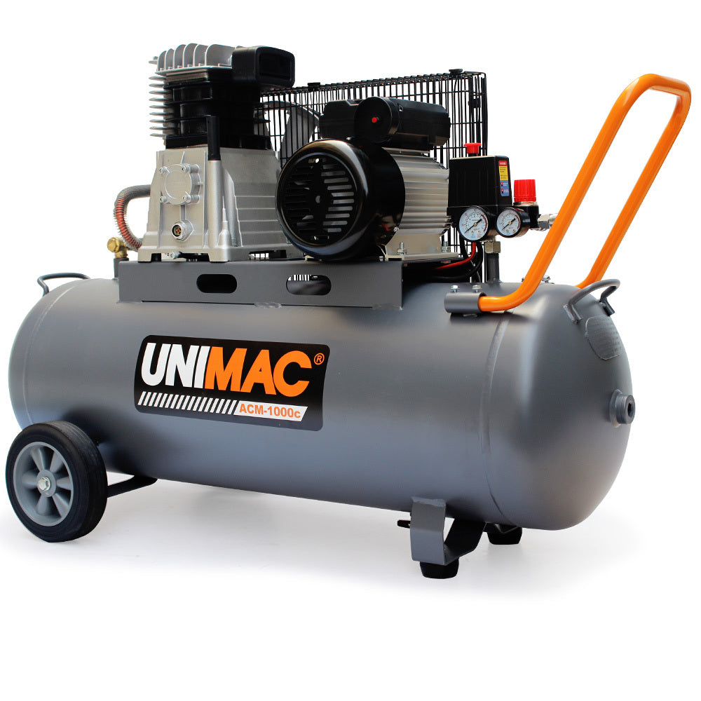 100L 2.6kW Industrial Air Compressor, 370L/min 116PSI, Brushless Motor, Long Service Life, Certified Tank, 15A Plug