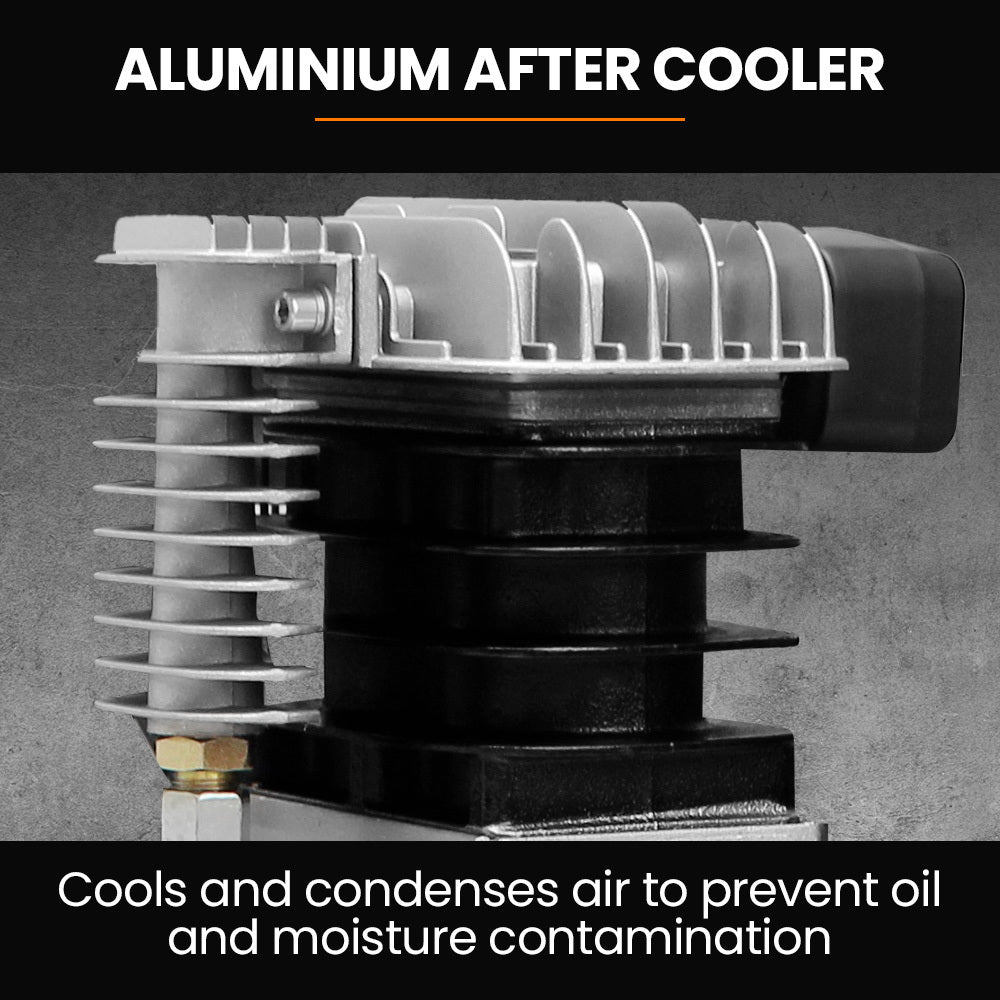 100L 2.6kW Industrial Air Compressor, 370L/min 116PSI, Brushless Motor, Long Service Life, Certified Tank, 15A Plug