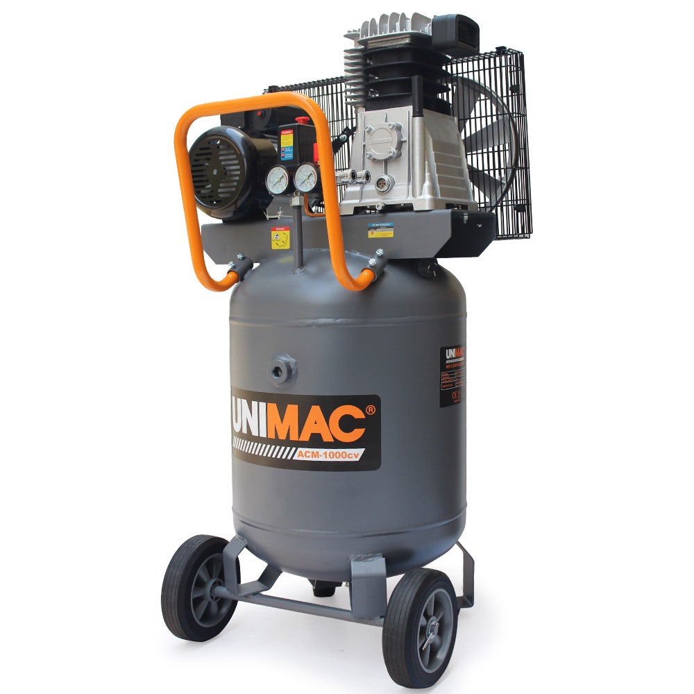 100L 2.6kW Industrial Air Compressor, 370L/min 116PSI, Brushless Motor, Long Service Life, Certified Vertical Tank, 15A Plug