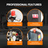 Unimac 150L 4.5HP Ultra-Slient Oil-Free Electric Air Compressor, Long Life Quad Motor, 116PSI Portable Heavy Duty, Twin Nitto Outlets, 15A Plug
