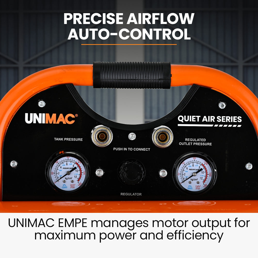 20L Twin Tank Air Compressor, 116PSI Portable Silent Oil-Free Electric, for Airtools Tyre Inflation